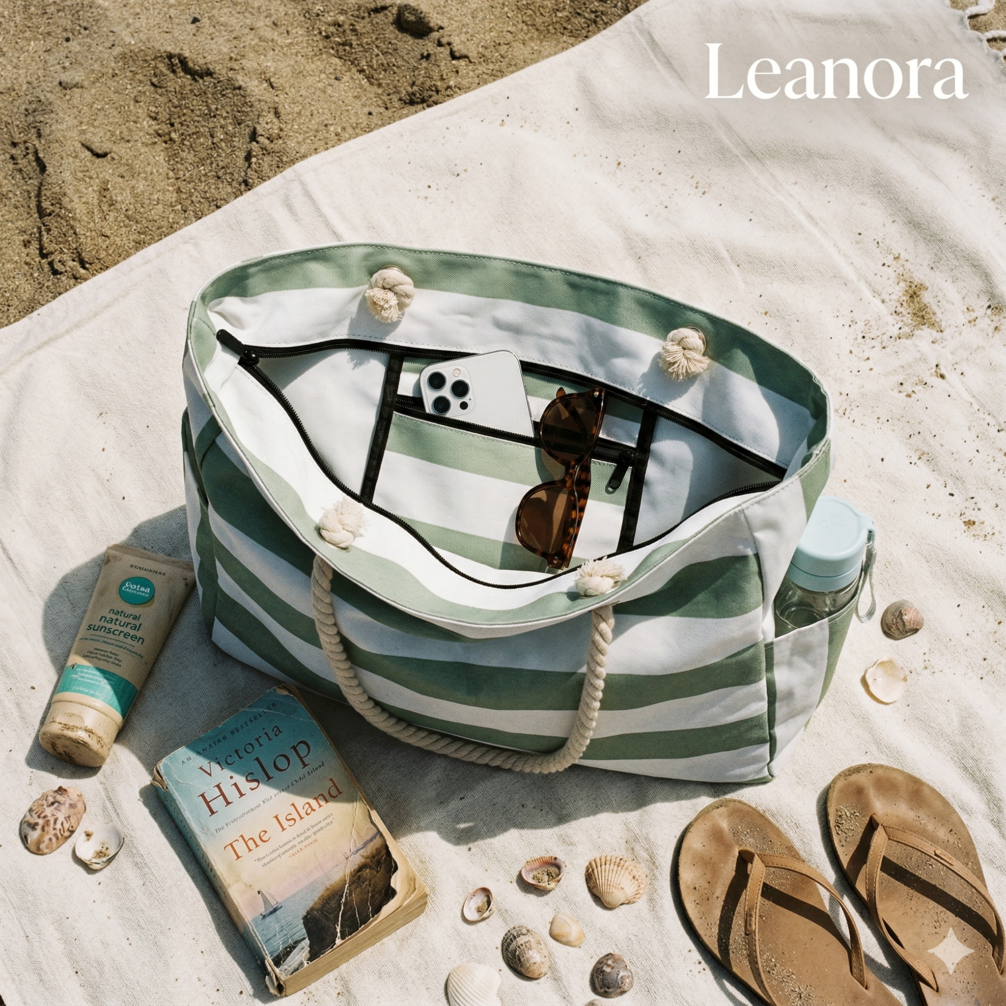 Leanora Beach Tote Bag